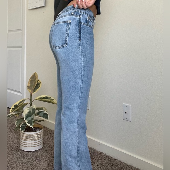 John Galt Light Blue Eleanor Low Rise Jeans - Picture 3 of 5